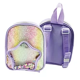 Rainbow sequin star children's backpack Dreamy gradient sequin girl's mini crossbody bag